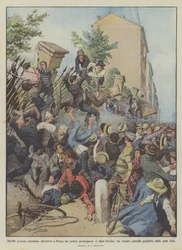 100.000 mensen wonen de aankomst bij in Milaan van de wielrenners die deelnemen aan de Giro d