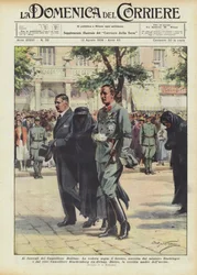 Bij de begrafenis van kanselier Dollfuss