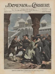 Aanval op een beroemd klooster in Rusland door een grote bende misdadigers