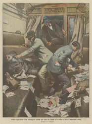 Gedurfde aanval op een postbode in de trein tussen Napels en Avellino en diefstal van waardevolle goederen