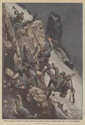 Hoe een nachtelijke verrassingsaanval werd afgestraft, de Oostenrijkers, teruggedreven, vallen van de top