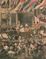 Omslagillustratie van het jubileum van Koning George V; Londen, Engeland