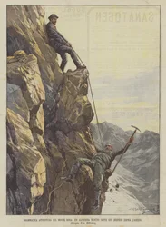 Dramatisch avontuur op de Monte Rosa, een alpinist zeven uur boven de afgrond gehouden