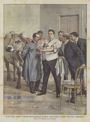 De Helden Van De Wetenschap, De Franse Arts Garnault Injecteert Zichzelf Vrijwillig Met Tuberculeuze Koeienvloeistof