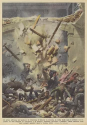 Tijdens een zitting in het Justitiepaleis van Bastia op Corsica stortte het plafond van de zaal in