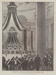 De Moord op Koning Umberto, in het Pantheon Tijdens de Begrafenisceremonie