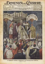 De plechtige en ontroerende ceremonie van de kroning van Pius XI