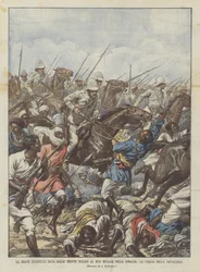 De zware nederlaag toegebracht door de Engelse troepen aan de Mad Mullah in Somalië, de aanval van de cavalerie