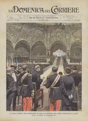 De Plechtige Ceremonie van de Prijsuitreiking aan de Exposanten op de Internationale Tentoonstelling van Parijs