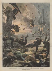 De verschrikkelijke ramp van Annen (Westfalen) veroorzaakt door de explosie van een roburitefabriek