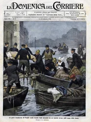 Redding van de zieken in Parijs tijdens de overstromingen van februari 1910. Omslag van de 