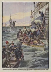 Duitse onderzeeër zinkt meerdere Engelse stoomschepen in de Ierse Zee, geeft 10 minuten waarschuwing