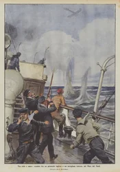 Tussen hemel en zee, botsing tussen een Engels stoomschip en een Duits vliegtuig in de Noordzee