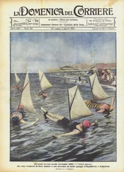 Een zeer curieuze nieuwigheid van de zomer van 1920, de menselijke zeilschepen die in groten getale verschenen