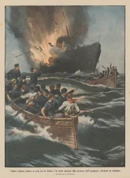 Duitse stoomboot ontploft tussen Sicilië en de Tunesische kust in aanwezigheid van de bemanning