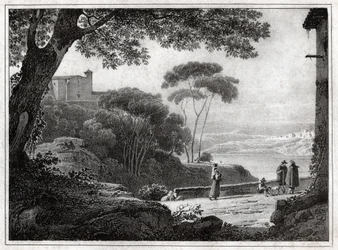 Meer Albano (gravure rond 1820)