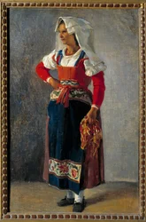 Portret van een boer nabij Rome