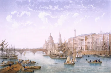 Douanehuis en London Bridge, 1862