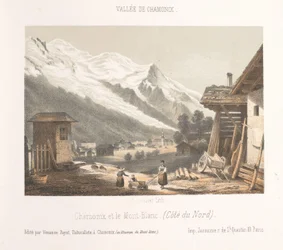 Zicht op de vallei van Chamonix vanaf de pas Les Montées