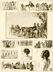 Rondedansen, hoofdstudies en groepen figuren