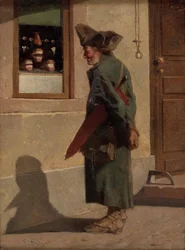 Soldaat Bij De Kunstgebitwinkel