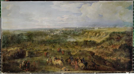Uitzicht op Luxemburg-stad vanaf de Mansfeld-baden ...
