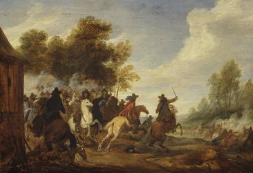 Een cavaleriegevecht