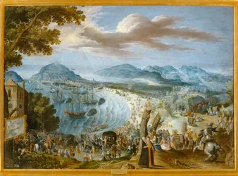 De landing van koning Filips III in San Sebastian