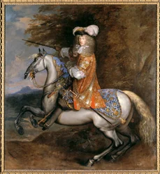 Lord William Cavendish, later 4e Graaf en 1e Hertog van Devonshire te paard