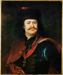 Prins Ferenc II Rakoczi, Hongaarse revolutionair tegen de Habsburgse overheersing (schilderij op doek)