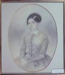 Postuum portret van Leopoldine Hugo (1824-43) 1847