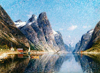 Een Noors fjordlandschap