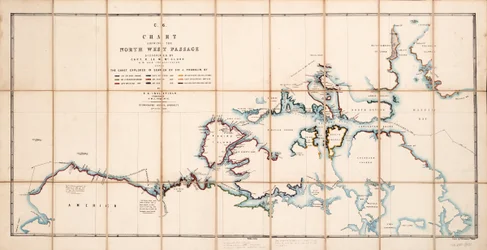 Kaart van de Noordwestelijke Doorvaart ontdekt door Kapitein R. Le M. McClure, HMS 