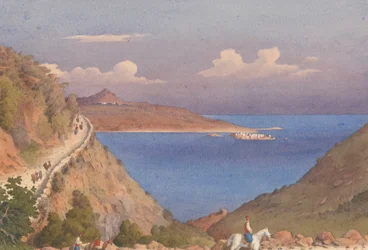Fort van Suda [Souda], en ingang naar Suda Baai, Candia [Kreta], 24 okt. 1857