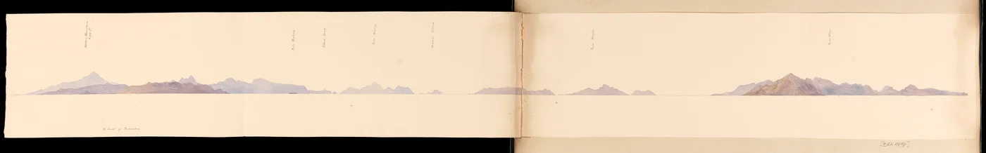 Noordkust van Sumatra uit West-Indische, Noord-Amerikaanse en Borneo plakboek, ca. 1845