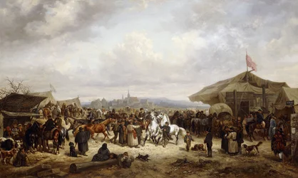 De paardenmarkt, 1863