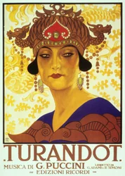 Omslag door Anon van partituur van opera Turandot door Giacomo Puccini