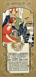 Poster ter gelegenheid van de honderdste verjaardag van de ontdekking van de voltaïsche stapel, 1899
