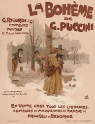 Poster voor de opera La Bohème door Giacomo Puccini