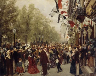 Vertrek van koning Wilhelm I naar het leger op 31 juli 1870