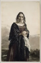 Portret van Karoline Meyerheim, geboren Drake, de moeder van Paul Meyerheim
