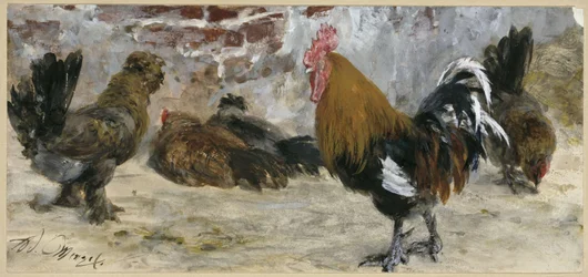 De haan en de kippen. Uit het “Kinderalbum”