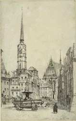 Het marktplein in Nysa
