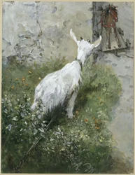 De geit en het houten paardje. Uit het „Kinderalbum”