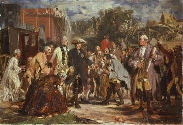 Frederik de Grote op reis. Schets