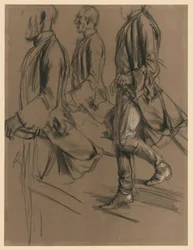 Officier uit het gevolg van Frederik II. Modelstudie voor „De ontmoeting van Frederik II en Jozef II in Nysa“