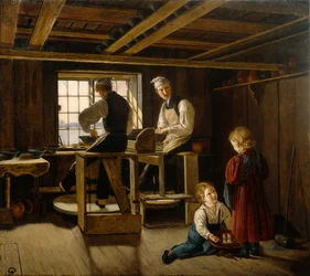 Een pottenbakkersatelier