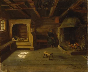 Boerderij-interieur uit Skjønne in Numedal