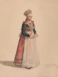 Ingeborg Andresdatter Gulsvik als bruid