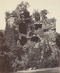 De ontplofte toren, Kasteel Heidelberg, ca. 1865 (foto)
